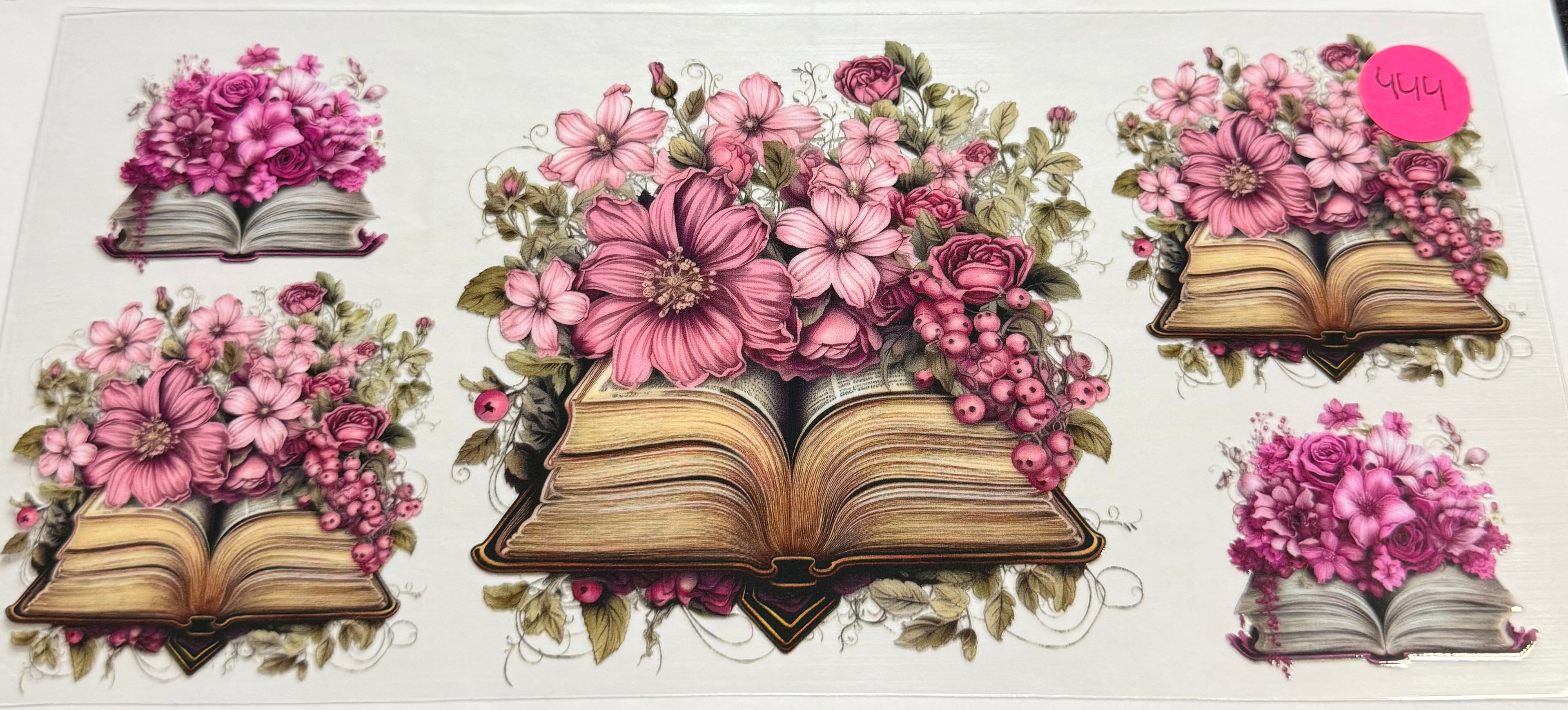444 Books and flowers