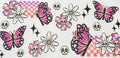 703 Butterfly, skull, flowers