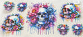 778 flower skulls