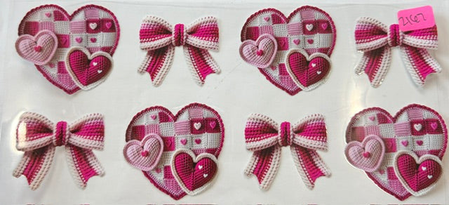 2167 heart bow